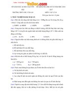 Đề thi học kì 2 môn Vật lý lớp 10 trường THPT Chu Văn An, Yên Bái năm học 2016  2017