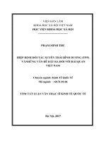 Hiệp định đối tác xuyên thái bình dương (TPP) và những vấn đề đặt ra đối với hải quan việt nam tt 