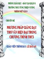 Chuyền Đề Phương Pháp Giảng Dạy Thơ Văn Hiện Đại Trong Chương Trình THCS