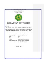 Đánh giá diễn biến chất lượng nước mặt thuộc hệ thống thủy lợi an kim hải, thành phố hải phòng trong giai đoạn 2011 – 2016 