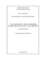 Về xác định hàm và ánh xạ chỉnh hình qua điều kiện ảnh ngược của tập hợp điểm (NCKH)