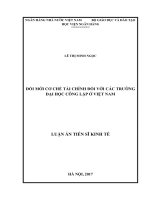 đổi mới cơ chế tài chính đối với các trường đại học công lập ở việt nam 