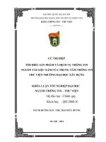 Tìm hiểu sản phẩm và dịch vụ thông tin nguồn tài liệu xám của Trung tâm thông tin- thư viện đại học Xây dựng Hà Nội