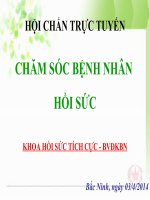 Bài Giảng Chăm Sóc Bệnh Nhân Hồi Sức