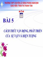 Cách Thức Vận Động, Phát Triển Của  Sự Vật Và Hiện Tượng