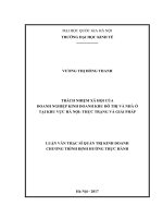 Trách nhiệm xã hội của doanh nghiệp kinh doanh khu đô thị và nhà ở tại khu vực hà nội thực trạng và giải pháp (Tóm tắt, trích đoạn)