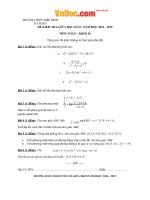 Đề thi giữa học kì 2 môn Toán lớp 10 trường THPT Hiệp Bình, Hồ Chí Minh năm 2014  2015 