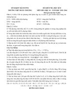 Đề thi học kì 2 môn Hóa học lớp 10 trường THPT Đoàn Thượng, Hải Dương năm học 2015  2016 