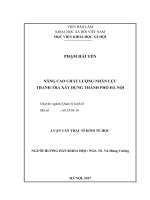 Nâng cao chất lượng nhân lực thanh tra xây dựng thành phố hà nội 