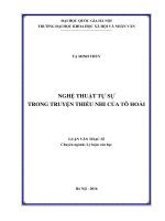 Nghệ thuật tự sự trong truyện thiếu nhi của tô hoài (Tóm tắt, trích đoạn)