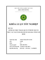 Đánh giá thực trạng công tác quản lý thuốc bảo vệ thực vật tại xã hải bắc   huyện hải hậu–tỉnh nam định 