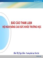 Báo Cáo Tham Luận Hội Nghị Nâng Cao Sức Khỏe Trường Học