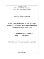 Chính sách phát triển ngành may mặc của việt nam trong bối cảnh hội nhập và tiến bộ khoa học công nghệ tt 