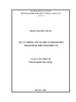 Xử lý thông tin về trẻ vị thành niên phạm pháp trên báo điện tử (Tóm tắt, trích đoạn)