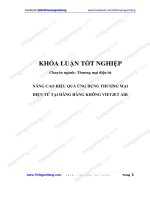 NÂNG CAO HIỆU QUẢ ỨNG DỤNG THƯƠNG MẠI ĐIỆN TỬ TẠI HÃNG HÀNG KHÔNG VIETJET AIR