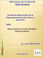 SKKN Một Số Giải Pháp Nâng Cao Chất Lượng Đội Ngũ Ở Trường THCS Điền Hải