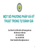 Một Số Phương Pháp Và Kỹ Thuật Trong Tự Đánh Giá
