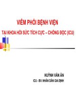 Viêm Phổi Bệnh Viện Tại Khoa Hồi Sức Tích Cực – Chống Độc (ICU)