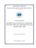 Giải pháp nâng cao năng lực cạnh tranh ngân hàng thương mại cổ phần xuất nhập khẩu việt nam giai đoạn 2015   2020 
