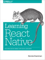 Learning react native building native mobile apps with javascript