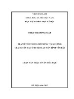 Tranh thờ trong đời sống tín ngưỡng của người dao ở huyện lục yên tỉnh yên bái 