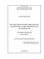 Thực hiện chính sách phát triển viên chức ngành giáo dục từ thực tiễn huyện ba vì, thành phố hà nội 
