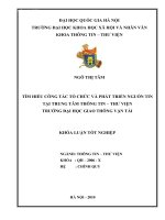 TÌM HIỂU CÔNG TÁC TỔ CHỨC VÀ PHÁT TRIỂN NGUỒN TIN TẠI TRUNG TÂM THÔNG TIN – THƯ VIỆN TRƯỜNG ĐẠI HỌC GIAO THÔNG VẬN TẢI