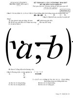 Đề thi giữa học kì 2 môn Toán lớp 10 trường THPT Yên Lạc 2, Vĩnh Phúc năm học 2016  2017 