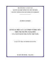 Đánh giá hiệu lực can thiệp vô hiệu hóa trên thị trường ngoại hối của ngân hàng nhà nước việt nam 