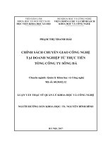 Chính sách chuyển giao công nghệ tại doanh nghiệp từ thực tiễn tổng công ty sông đà 