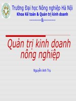 Bài Giảng Quản Trị Kinh Doanh Nông Nghiệp