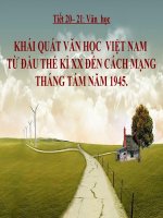 Khái Quát Văn Học  Việt Nam Từ Đầu Thế Kỉ Xx Đến Cách Mạng Tháng Tám Năm 1945