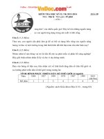 Đề thi học kì 2 môn Địa lý lớp 10 trường THPT Gia Định, TP. Hồ Chí Minh năm học 2013  2014 