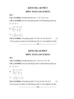 Đề thi giữa học kì 2 môn Toán lớp 10 (cơ bản) trường THPT Phan Văn Trị, Cần Thơ năm học 2015  2016 