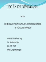 Đồ Án Nghiên Cứu Kỹ Thuật Khai Phá Dữ Liệu Và Ứng Dụng Trong Hệ Thống Chẩn Đoán Bệnh