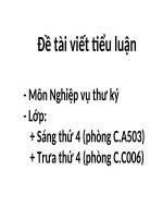Tiểu Luận Môn Nghiệp Vụ Thư Ký
