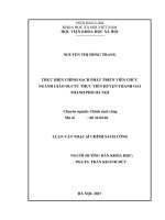 Thực hiện chính sách phát triển viên chức ngành giáo dục từ thực tiễn huyện thanh oai, thành phố hà nội