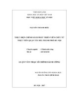 Thực hiện chính sách phát triển viên chức từ thực tiễn quận Tây Hồ, thành phố Hà Nội