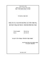 Nhà ở của người mường xã yên trung, huyện thạch thất, thành phố hà nội 