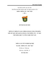 Những quan điểm của quá trình áp dụng cổng tìm kiếm siêu dữ liệu Metalib tại Trung tâm Thông tin- tƣ liệu Viện Khoa học và Công nghệ Việt Nam