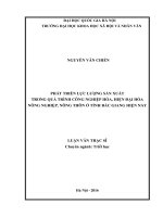 Phát triển lực lượng sản xuất trong quá trình công nghiệp hóa, hiện đại hóa nông nghiệp, nông thôn ở bắc giang hiện nay (Tóm tắt, trích đoạn)