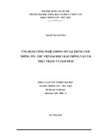 Ứng dụng công nghệ thông tin tại Trung tâm Thông tin – Thư viện Đại học Giao thông Vận tải – Thực trạng và giải pháp