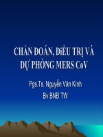 Chẩn Đoán, Điều Trị Và Dự Phòng MERS CoV