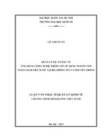 Quản lý dự án đầu tư ứng dụng công nghệ thông tin sử dụng nguồn vốn ngân sách nhà nước tại bộ thông tin và truyền thông (Tóm tắt, trích đoạn)