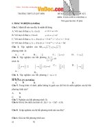Đề kiểm tra 1 tiết học kì 2 môn Toán lớp 10 trường THPT Lê Quý Đôn, Quảng Bình năm học 2016  2017 