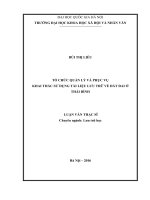 Tổ chức quản lý và phục vụ khai thác sử dụng tài liệu lưu trữ về đất đai tại ở thái bình (Tóm tắt, trích đoạn)