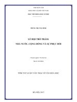 Lễ hội trò trám, nhà nước, cộng đồng và sự phục hồi tt