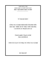 Công tác xã hội nhóm đối với sinh viên dân tộc thiểu số từ thực tiễn trường cao đẳng sư phạm lào cai tt