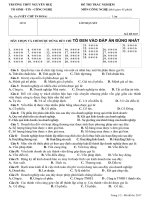Đề kiểm tra môn công nghệ 10 học kỳ II phần kinh doanh
