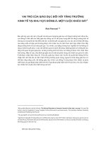 VAI TRÒ CỦA GIÁO DỤC ĐỐI VỚI TĂNG TRƯỞNG KINH TẾ TẠI KHU VỰC ĐÔNG Á: MỘT CUỘC KHẢO SÁT